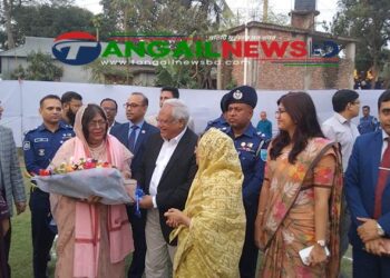 মির্জাপুর পরিদর্শনে দেশের ফাস্ট লেডি ড. রেবেকা সুলতানা