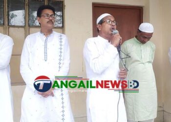 মধুপুরে বঙ্গবন্ধুর রুহের মাগফেরাত কামনা ও চেয়ারম্যান পদ প্রার্থীর ইফতার