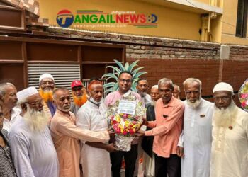 মির্জপুর উপজেলা চেয়ারম্যান সীমান্তকে মুক্তিযোদ্ধাদের শুভেচ্ছা