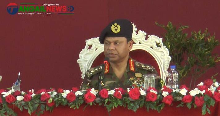 ঘাটাইল সেনানিবাস পরিদর্শন করেছেন সেনা প্রধান