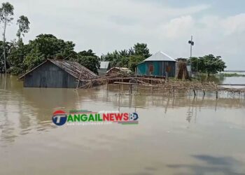 টাঙ্গাইল জেলার প্রধান তিনটি নদীর পানি কমতে শুরু করেছে
