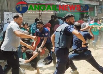 নাগরপুরে পুলিশের লাঠিচার্জ ও হামলা পাল্টা হামলায় ওসিসহ আহত ৬