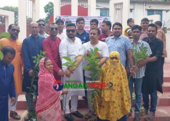টাঙ্গাইলে যুবলীগের উদ্যোগে বৃক্ষরোপণ ও বিতরণ 