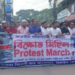 ভারতের আগ্রাসানের প্রতিবাদে টাঙ্গাইলে শিক্ষার্থীদের মিছিল সমাবেশ