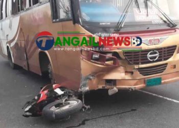টাঙ্গাইলে বাস চাপায় দুই মোটরসাইকেল আরোহী নিহত