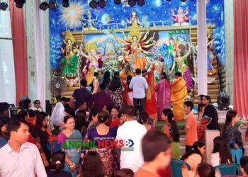 টাঙ্গাইলে দেবী দূর্গার মহা সপ্তমী পুজা অনুষ্ঠিত
