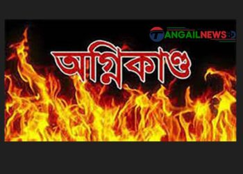টাঙ্গাইলের করটিয়া বাজারে অগ্নিকান্ড