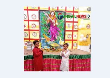 টাঙ্গাইলে অনুষ্ঠিত হয়েছে সরস্বতী পুজা