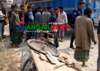 কালিহাতীতে বাসচাপায় ভ্যান চালকসহ নিহত ২ জন