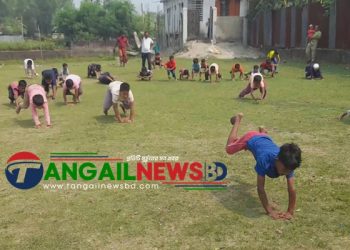 পহেলা বৈশাখে টাঙ্গাইলের বাজিতপুর মাঠে গ্রামীণ খেলাধুলা অনুষ্ঠিত