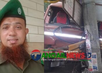 দেলদুয়ারে আনসার কমান্ডারের প্রাণ কেড়ে নিল বেপরোয়া ট্রাক