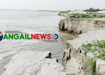 ভূঞাপুরে যমুনায় শুরু হয়েছে ভাঙন ॥ আতঙ্কে নদীপাড়ের মানুষ