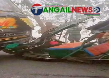 টাঙ্গাইলে সড়ক দুর্ঘটনায় একজনের মৃত্যু ॥ আহত ৭ জন