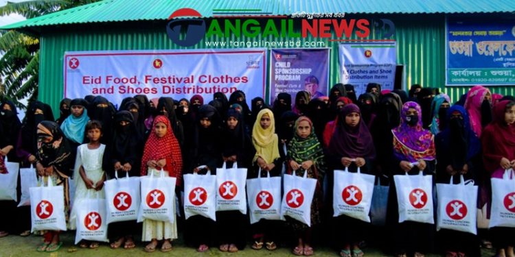 ভূঞাপুরের শুশুয়া চরাঞলে শিশুদের মাঝে ঈদ উপহার বিতরণ