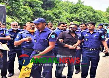 নিষিদ্ধ সংগঠন টাঙ্গাইল শহর ছাত্রলীগের সভাপতি তানজিল ৫ দিনের রিমান্ডে