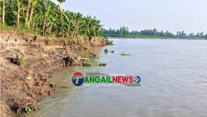 টাঙ্গাইলে যমুনার ভাঙনের আশঙ্কায় শিক্ষাপ্রতিষ্ঠান ও পাঁচ শতাধিক পরিবার