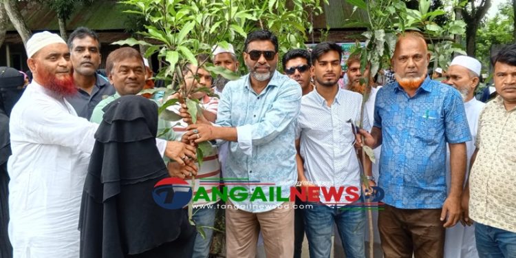 টাঙ্গাইল সদরে শিক্ষা প্রতিষ্ঠানে টুকুর পক্ষে বৃক্ষরোপণ