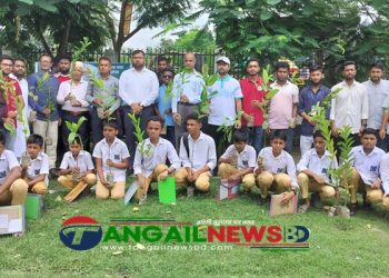 কালিহাতী ব্লাড ফাউন্ডেশনের ৩০০টি গাছের চারা বিতরণ