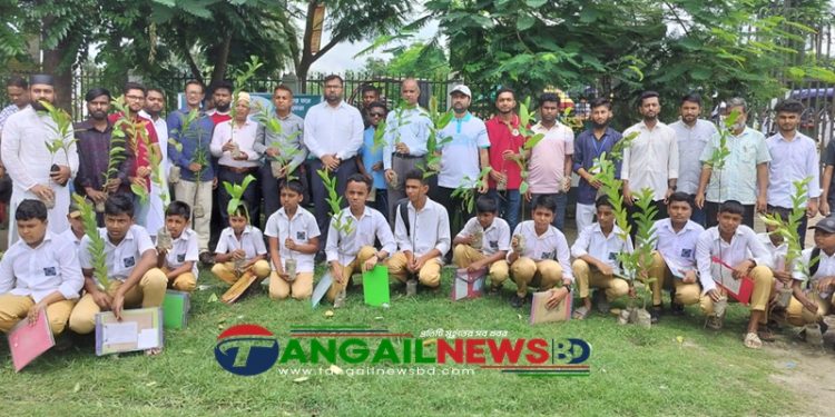 কালিহাতী ব্লাড ফাউন্ডেশনের ৩০০টি গাছের চারা বিতরণ