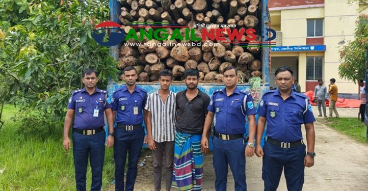 মির্জাপুরে ৫ লাখ টাকার চোরাই গাজারী কাঠসহ ৬ জন গ্রেপ্তার