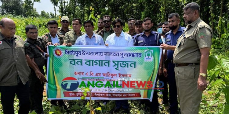 মির্জাপুরে বনের সাড়ে সাত একর জমি দখলমুক্ত করলেন যৌথ বাহিনী