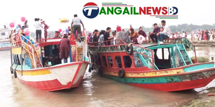 ঈদের আনন্দে যমুনার পূর্বপাড়ে বিনোদন প্রেমীদের উপচেপড়া ঢল