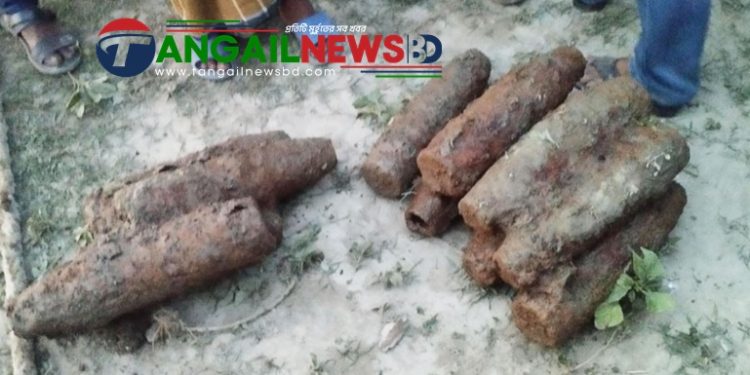 ভূঞাপুরের পাটিতাপাড়ায় ১১টি মর্টারশেল উদ্ধার