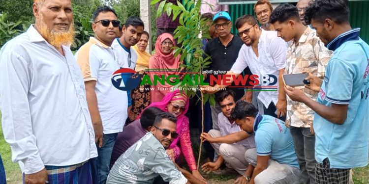 টাঙ্গাইলের কাকুয়ায় শিক্ষা প্রতিষ্ঠানে বিনামূল্যে গাছের চারা বিতরণ