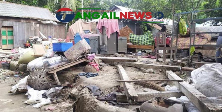 ধনবাড়িতে বাড়ী ভাংচুর ও লুটপাটের ঘটনার মামলায় কোনো আসামি গ্রেফতার হয়নি