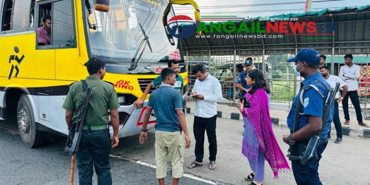 টাঙ্গাইলে শব্দ দূষণ নিয়ন্ত্রণে ভ্রাম্যমান আদালত পরিচালিত
