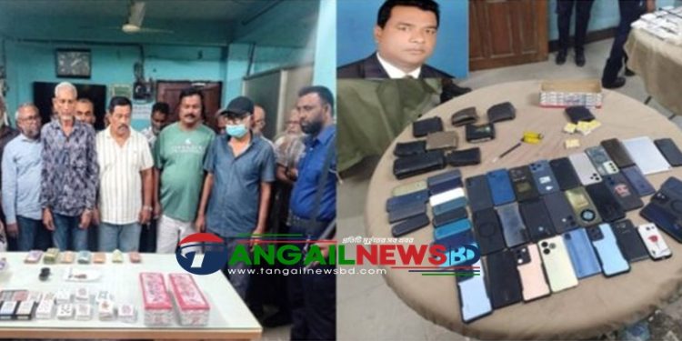 জুয়ার আসর থেকে টাঙ্গাইল সদর উপজেলা বিএনপির সভাপতিসহ আটক ৩৫ জন
