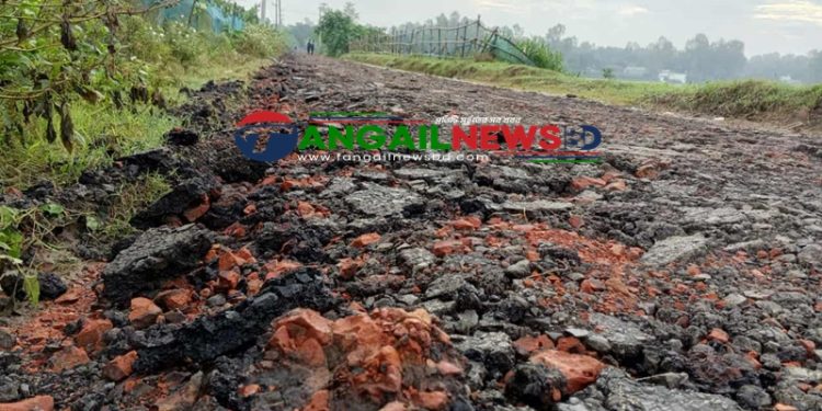 ঘাটাইলে রাস্তার কার্পেটিং তোলার ভাইরাল ভিডিও ॥ ভুল ব্যাখ্যার দাবি প্রকৌশলীর