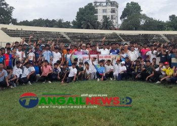 টাঙ্গাইলে তৃনমূল পর্যায়ে ক্রিকেটার সন্ধানে উন্মুক্ত ট্রায়াল