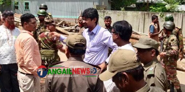 ঘাটাইলে ভ্রাম্যমান আদালতে তিনটি অবৈধ করাতকল উচ্ছেদ