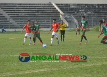 টাঙ্গাইল স্টেডিয়ামে হোম ম্যাচে অতি কষ্টে ড্র করলো নেত্রকোনার সাথে