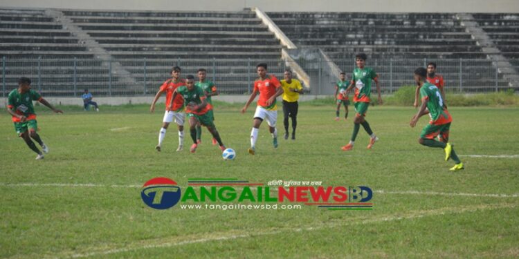 টাঙ্গাইল স্টেডিয়ামে হোম ম্যাচে অতি কষ্টে ড্র করলো নেত্রকোনার সাথে