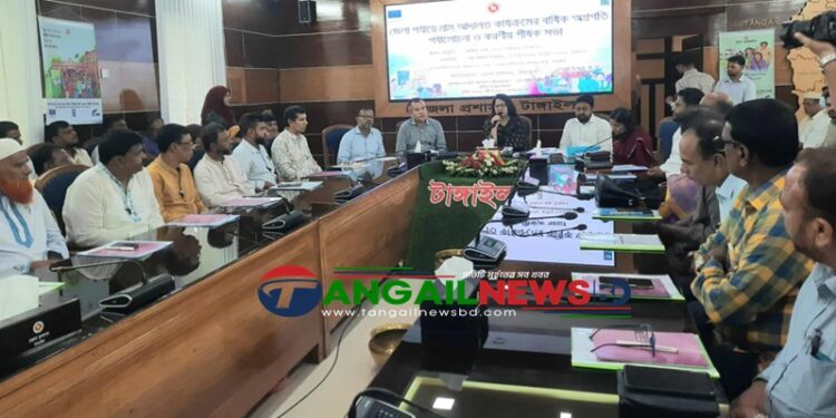 টাঙ্গাইলে গ্রাম আদালত কার্যক্রমে বার্ষিক অগ্রগতি ও করণীয় নির্ধারণ বিষয়ক সভা