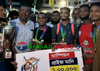 সূচনাক কালিহাতী গোল্ডকাপ ফুটবলে গোপালপুরে মরহুম ফুটবল একাডেমী জয়ী