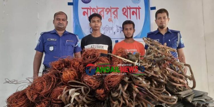 নাগরপুরে ট্রান্সফরমারের সরঞ্জামসহ দুই চোর গ্রেফতার