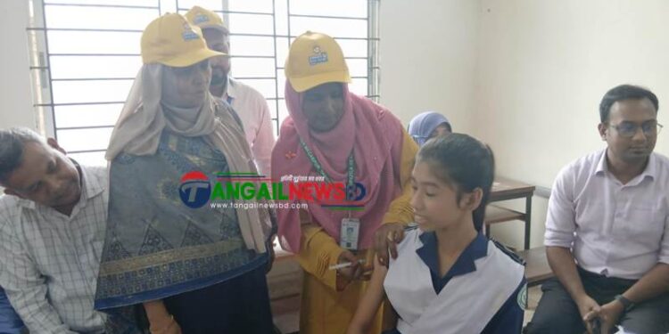 নাগরপুরে টাইফয়েড ভ্যাকসিন ক্যাম্পেইন উদ্বোধন