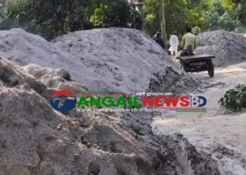 ভূঞাপুরে বালু ঘাটে চাঁদা না দেয়ায় রাস্তা বন্ধ করে দেয়ার অভিযোগ