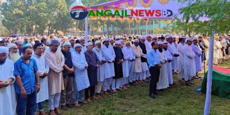 টাঙ্গাইল জেলা বিএনপির প্রতিষ্ঠাতা সভাপতি মোহনকে রাষ্ট্রীয় মর্যাদায় দাফন