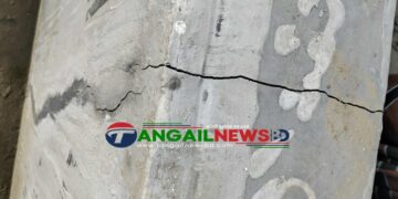 ভূঞাপুরে দুই কোটি টাকা ব্যয়ে চলমান প্রকল্পের কাজে ফাটল!