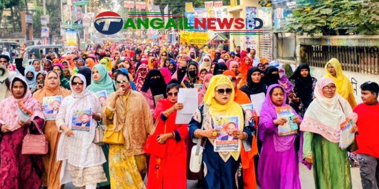 বিএনপির মনোনয়ন প্রত্যাশী টুকুর পক্ষে মহিলা দলের একাংশের শোডাউন