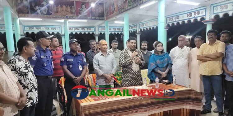 গোপালপুরে মহানবমীতে এসপির পুজামণ্ডপ পরিদর্শন ও সম্প্রীতির আহ্বান