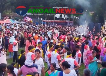 নারান্দিয়ায় শত বছরের ঐতিহ্য প্রতিমা প্রদর্শনী ও সিঁদুর দান অনুষ্ঠানে দর্শনার্থীদের ভীড়