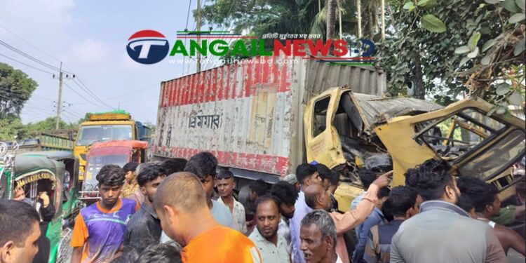 ঘুমের ছোঁয়ায় ছিন্ন জীবন ॥ কালিহাতীতে কাভার্ডভ্যান চালক নিহত