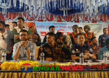 নাগরপুরে উৎসবমুখর পরিবেশে বিজয়া দশমী অনুষ্ঠিত