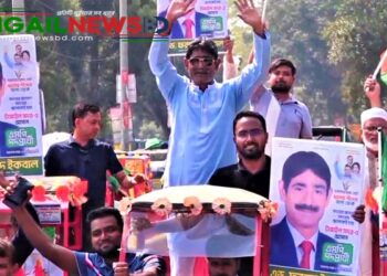টাঙ্গাইলে বিএনপির মনোনয়ন প্রত্যাশি ফরহাদের ব্যতিক্রমী রিকশা মিছিল