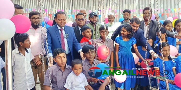 ঘাটাইলের জামুরিয়ায় স্কুলে প্লে গ্রাউন্ডের উদ্বোধন